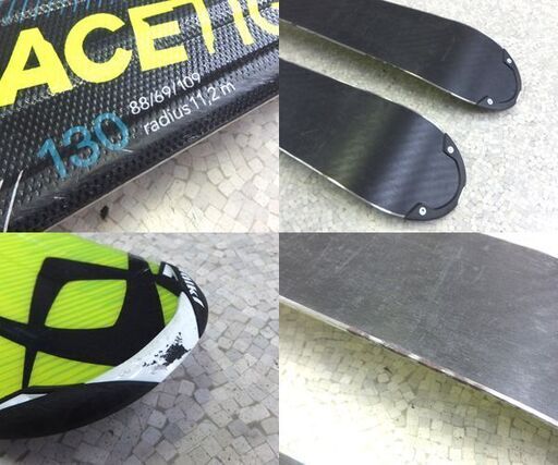 VOLKL 130cm ジュニアスキー RACETIGER SL グリーン マーカー 調整ビンディング付き板 カービング フォルクル 