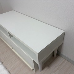 ホワイト テレビ台 白 収納つき付きの画像