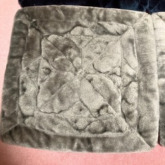 座布団　椅子カバー　グレー ネイビーの画像