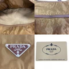 プラダ PRADA ショルダーバッグ 三角プレート プラダ ヴェラライン ナイロン メッセンジャーバッグ BT1738 ブラウンの画像