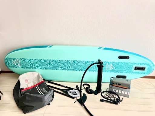 【受け渡し者様決定しましたため、申し訳ありませんが、お返事できません。】サップボードと電動エアーポンプセット