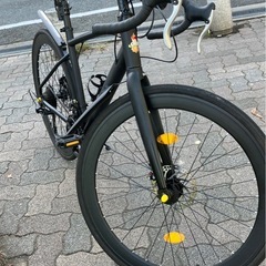 【自転車　美品】マットブラック スポーツクロスバイク 700C 多段変速 🚴の画像