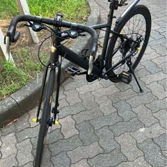 【自転車　美品】マットブラック スポーツクロスバイク 700C 多段変速 🚴の画像