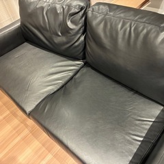 レザー調　ソファー　2.5人掛けの画像