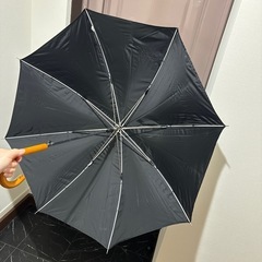 日傘　遮光　99.7% グレー　光沢　の画像