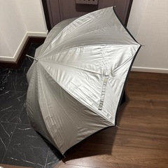 日傘　遮光　99.7% グレー　光沢　の画像
