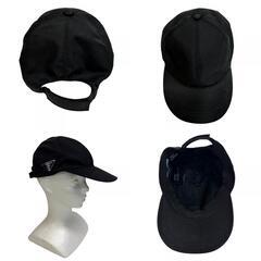 プラダ PRADA キャップ トライアングルロゴ ブラックの画像