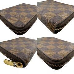 ルイヴィトン LOUIS VUITTON コインケース ダミエ柄 ジッピーコインパース N63070 ブラウンの画像