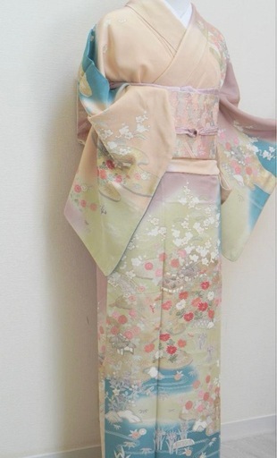 ①訪問着＋②袋帯＋③草履＋④帯締め（おまけ）＋⑤帯揚げ（おまけ）