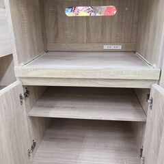J1595【リユースのサカイ柏店】ベガコーポレーション　キャスター付きレンジ台　オーク　クリーニング済　参考価格14,990円の画像