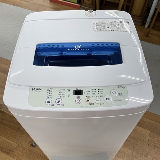 R353 ☀️ Haier 洗濯機（洗濯4.2㎏) 19年製 JW-K42M ⭐ 動作確認済 ⭐ クリーニング済