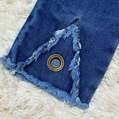 ‼️ 新品未使用 ⭕️レディース ハイウエスト ジーンズ サイズ Lの画像