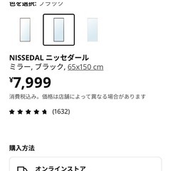 IKEA 全身鏡の画像