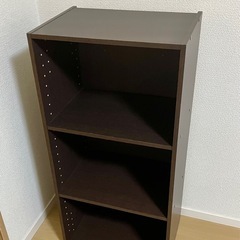 美品‼️【カラーボックス】3段　ダークブラウンの画像