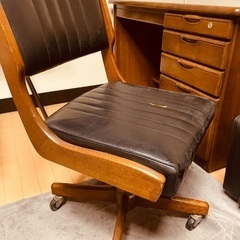 カリモク片袖書斎机の画像