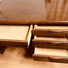 カリモク片袖書斎机の画像