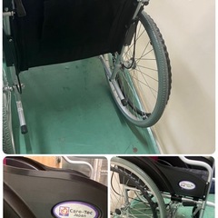 【中古】大阪引取限定商品 Care-Tec 自走用車椅子 赤/黒【IJ063 
SSJ1F028】の画像