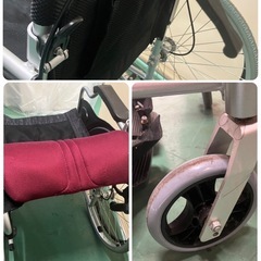 【中古】大阪引取限定商品 Care-Tec 自走用車椅子 赤/黒【IJ063 
SSJ1F028】の画像