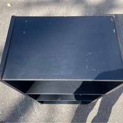 3段　カラーボックス　ワイドタイプ　収納　整理　棚　マルチ収納　本　教科書　物置　車庫　中古　④の画像