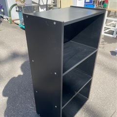 3段　カラーボックス　ワイドタイプ　収納　整理　棚　マルチ収納　本　教科書　物置　車庫　中古　④の画像