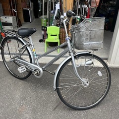 (DH) 通勤•通学に！ ブリヂストン シティサイクル Single Star 自転車 26インチ 変速3段 ライト付 BAAマーク付き シルバー系  中古品 ④の画像