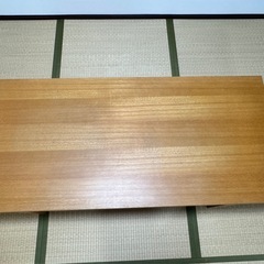 松永家具製 オーク突板ローテーブル 美品 展示場使用 高級感ありの画像