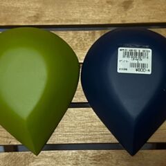 未使用 しずく型 バンブー小物入れ 2個セット　 ※10/14 までの画像