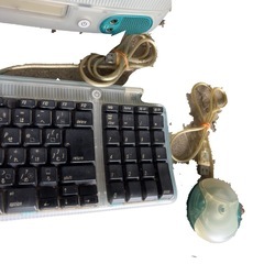 SSR！iMac G3 Apple ブルー キーボード、マウス付き！インテリア！の画像
