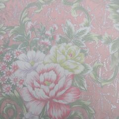 高級敷布団　シングル　ピンク花柄　日本製の画像