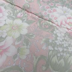 高級敷布団　シングル　ピンク花柄　日本製の画像