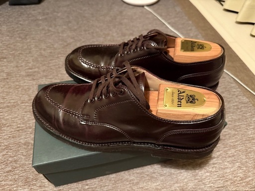 レア 超美品 ALDENモックトゥダービー 8.5D コードバン　純正ツリー付