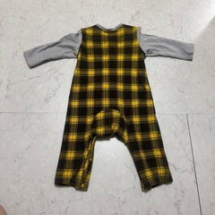 ベビー服 チェック柄ロンパース 80の画像
