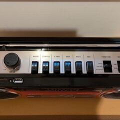 セール 美品 SANSUI ラジカセ SCR-B2 (RD) Bluetoothの画像