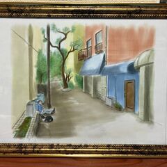 絵画風イラスト１枚　アンティーク調のフレーム付の画像