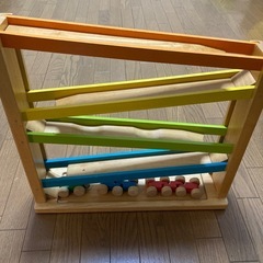 車　スロープ　木製　おもちゃの画像