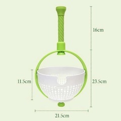 野菜 回転式 手動 ボウル 水切り ハンドル付き 水切り器 おしゃれ 食洗機対応 キッチンツール キッチンの画像