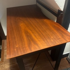ウォルナット素材デスク120×60の画像