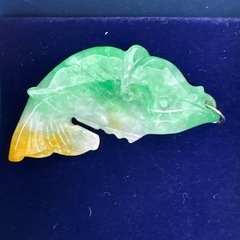 翡翠 魚型ルース 約5.5cmの画像
