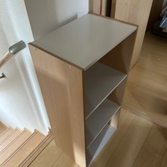 (中古)カラーボックス　ナチュラル×オーク×2コの画像