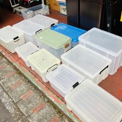 1個100円!! 衣装ケース プラケース タンス 収納ケース 蓋付き キャスター付きの画像