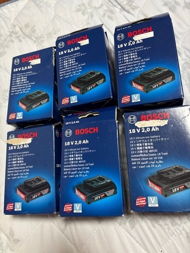 BOSCH 18Vバッテリー2.0Ah6個セット