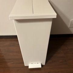 伸縮 ゴミ箱上 スチールラック とKEYUCA両開きダストボックス LL（42L）の画像