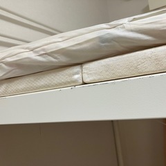 ニトリ　ロフトベッド　白の画像