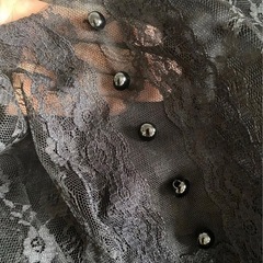 fifth レース ワンピース ロング丈 ブラックの画像