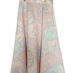 美品　ANAYI ウェーブフラワープリント　フレアスカート ピンクの画像