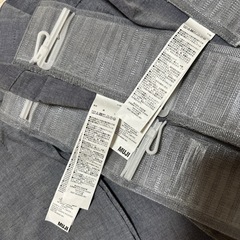 無印良品 綿洗いざらしノンプリーツカーテン ダークブルー 100×200 2枚の画像