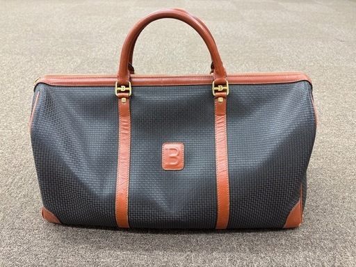 BALLY レザーコンビボストンバッグ