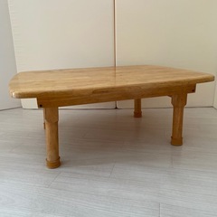 木製　ローテーブル　折りたたみ式の画像
