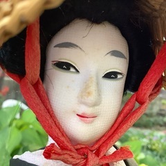 昭和レトロ　日本人形　三味線　佐渡おけさ　旅芸人　瞽女　　着物　外国土産の画像