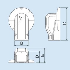 エアコン部材　
因幡電工 スリムダクトSD ウォールコーナー エアコンキャップ用  100タイプ ホワイト SWM-100-W 19個セットの画像